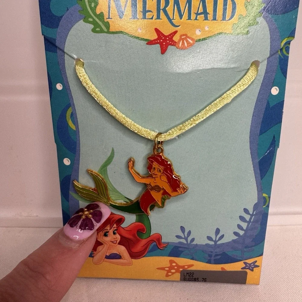 Vintage Disney's The‎ Little Mermaid Necklace With Swinging Tail New In Package
